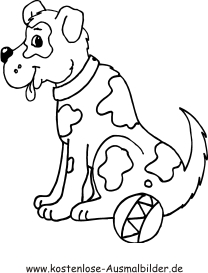 Ausmalbild Hund 10