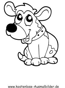 Ausmalbild Hund 4