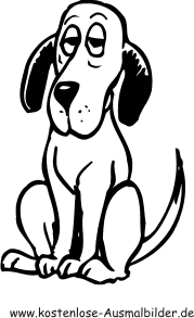 Ausmalbild Hund 7