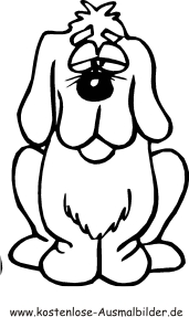 Ausmalbild Hund 9