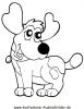 Ausmalbild Hund 6