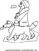 Ausmalbild Hund Gassi gehen