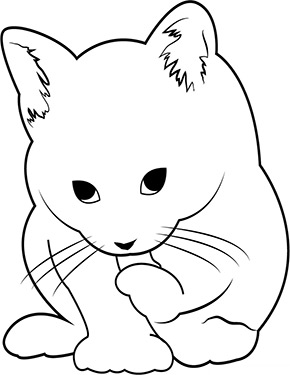 Ausmalbild Kätzchen