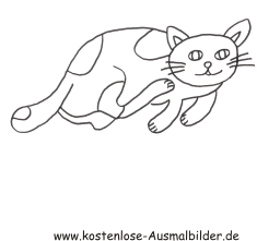 Ausmalbild Katze 1