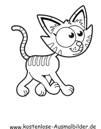 Ausmalbild Katze 6