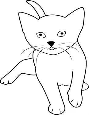 Ausmalbild Mietzekatze