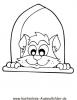 Ausmalbild Katze 7