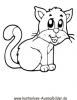 Ausmalbild junge Katze