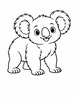 Ausmalbild Koala steht auf vier Pfoten