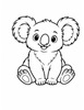 Ausmalbild Sitzender Koala