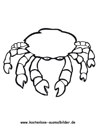 Ausmalbild Krabbe 6