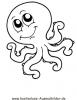 Ausmalbild Krake 3
