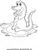 Ausmalbild Krokodil 2