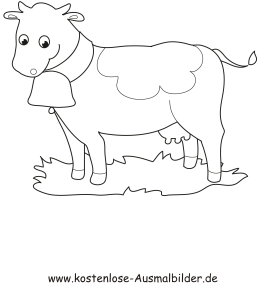 Ausmalbild Kuh 5