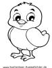 Ausmalbild Küken 1