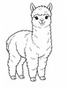 Ausmalbild Alpaka