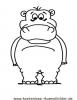 Ausmalbild Nilpferd 2