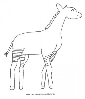 Ausmalbild Okapi