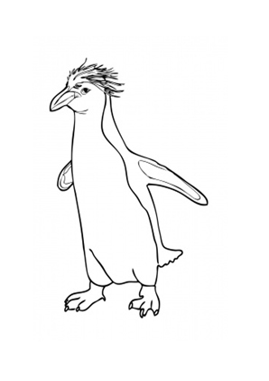 Ausmalbild Australischer Haubenpinguin