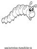 Ausmalbild Raupe 1