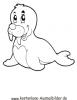 Ausmalbild Kleine Robbe
