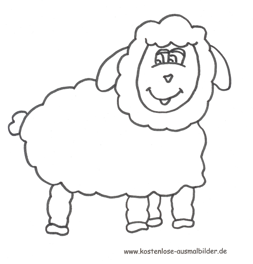 Ausmalbild Schaf zum Ausdrucken