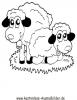 Ausmalbild Schafe