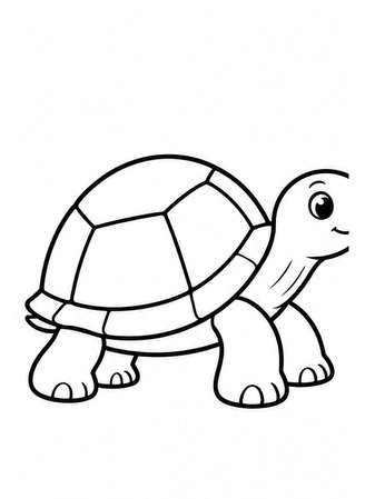 Ausmalbild Einfache Landschildkröte