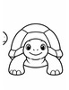 Ausmalbild Einfache Schildkröte von vorne