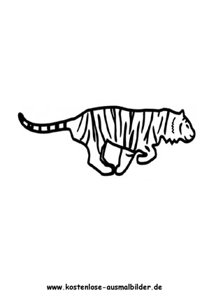 Ausmalbild Tiger 9