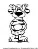 Ausmalbild Comic Tiger