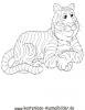 Ausmalbild Tiger 1
