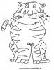 Ausmalbild lustiger Tiger