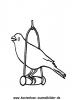 Ausmalbild Kanarienvogel 1
