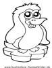 Ausmalbild Kleiner Pinguin