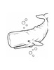 Ausmalbild Pottwal schwimmt