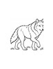 Ausmalbild Wolf geht