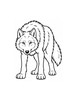 Ausmalbild Wolf schaut aufmerksam