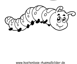 Ausmalbild Wurm 1