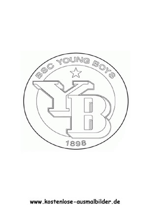 BSC Young Boys - Vereinswappen-Fussball ausmalen | Malvorlagen Schweiz