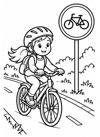 Ausmalbilder Verkehrserziehung für Kinder