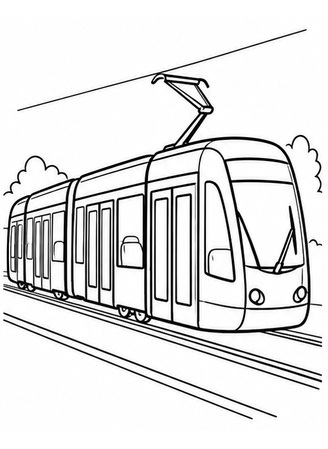 Ausmalbild Strassenbahn