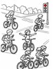 Ausmalbild Fahrrad Gefahren erkennen