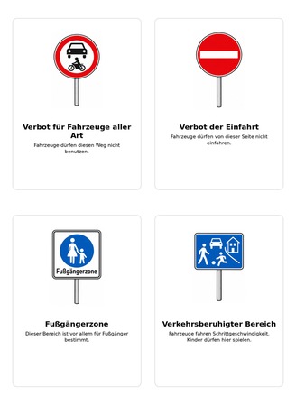 Ausmalbild Verkehrszeichen Lernkarten 4