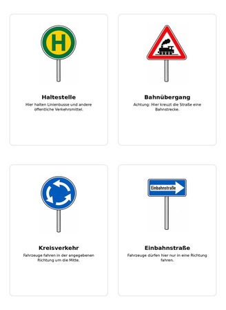 Ausmalbild Verkehrszeichen Lernkarten 5