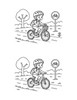 Ausmalbild Fahrrad Unterschiede