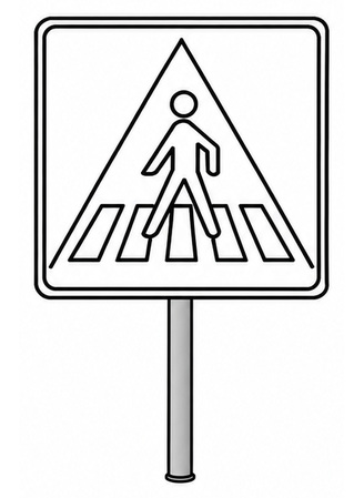 Verkehrszeichen zum Ausmalen für Kinder