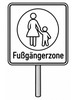 Ausmalbild Verkehrsschild Fussgängerzone