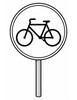 Ausmalbild Verkehrsschild Radweg