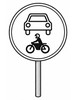 Ausmalbild Verkehrsschild Verbot für Fahrzeuge